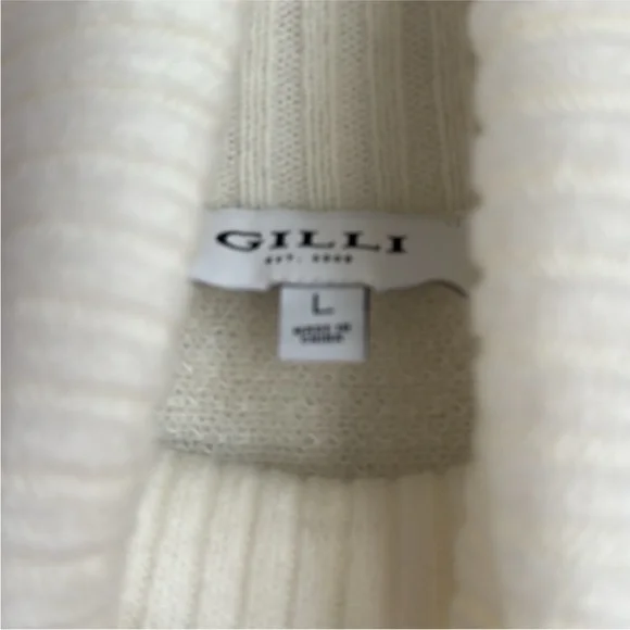 GILLI The Fa La La White & Black Turtleneck Sweater - Picture 6 of 8